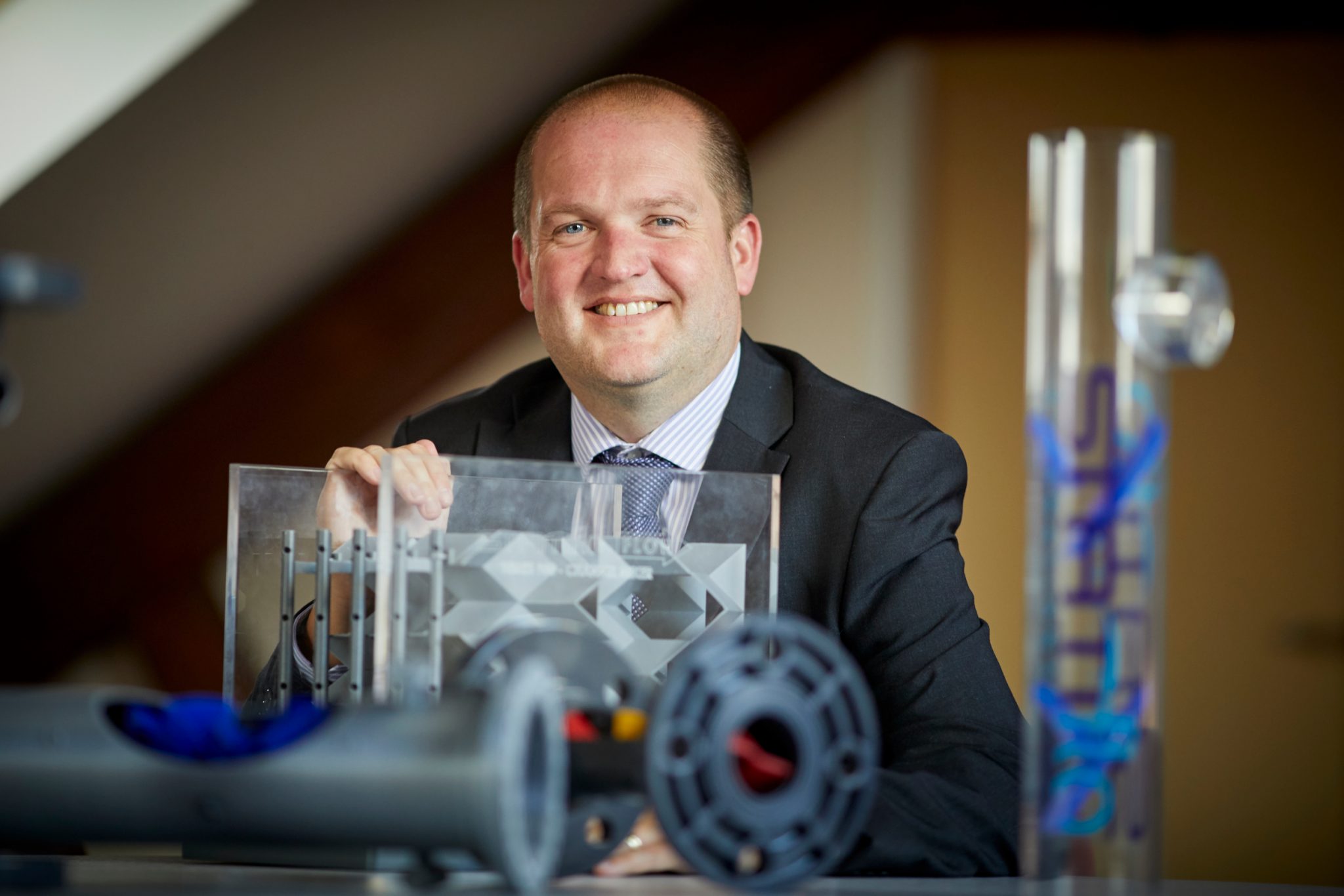 Statiflo Of Macclesfiled World Leader In The Development And Application Of Static Mixers.
Pictured Gareth Fry